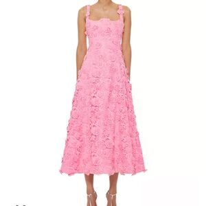 Leo Lin Odette Pink Midi Dress